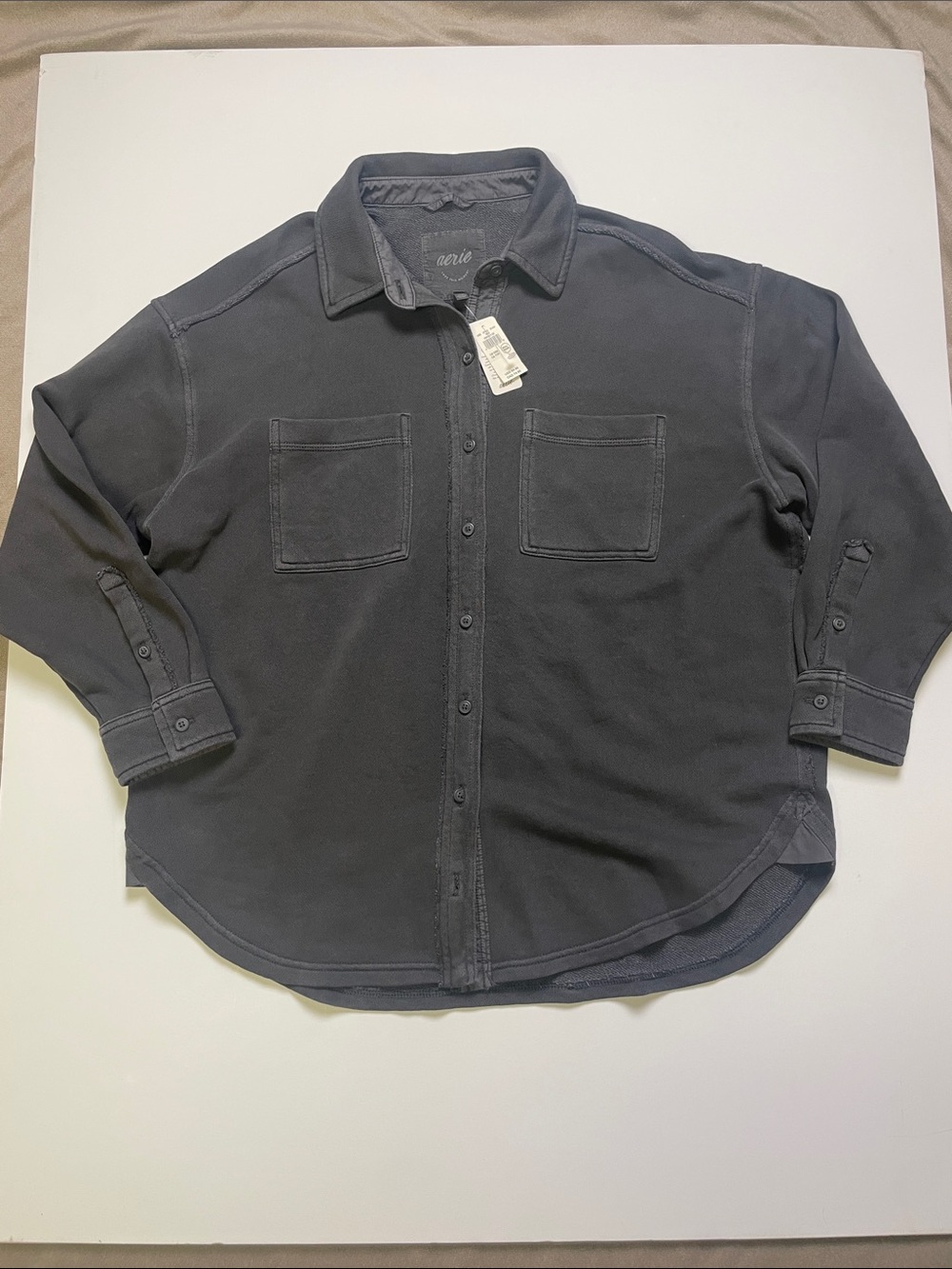 Aerie.  Oversized. Button down.  Swestshirt.  XXS. NWT.
